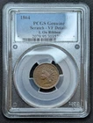 1864 L Indian Head Cent Penny PCGS VF Details Scratched
