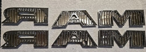 2 Sets of OEM Dodge RAM Truck Chrome 3.5 inch Letters Emblems - Picture 8 of 11