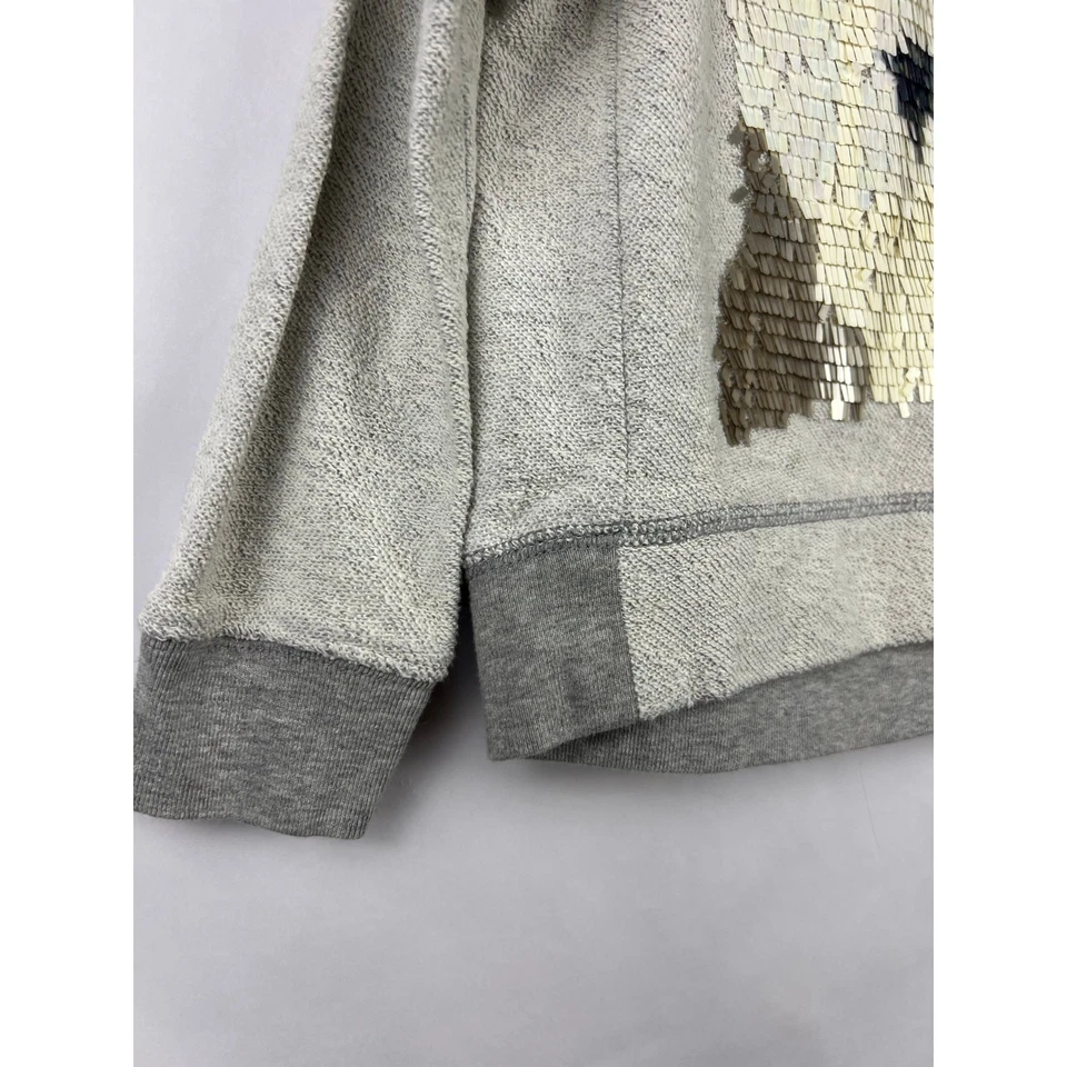 Sudadera Crewcuts, Lentejuelas Oso Polar, Gris, Algodón, Gráfico Brillante Foto 4 de 4