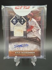 2025 Topps Series 2 Kyle Schwarber Rounding The Bases Auto Relic Black  08  /10