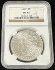 1881-S Morgan Silver Dollar NGC MS 65 Exceptional Coin