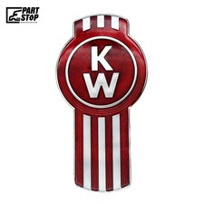 L53-1002-10 Grille Emblem Chrome Red Logo Badge for Kenworth T680 Aftermarket