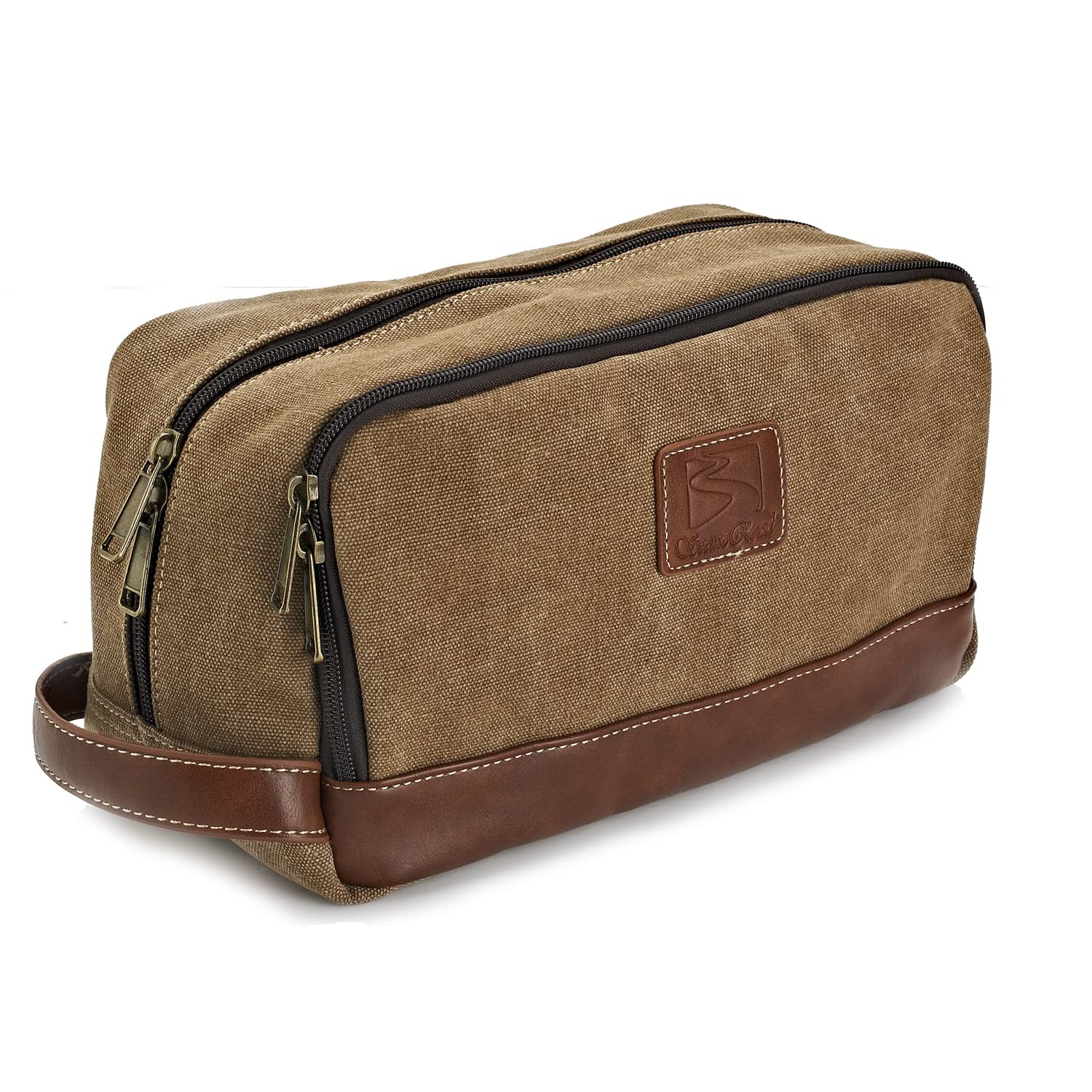 Men's & Women's Water-Resistant Vegan Canvas Travel Toiletry Bag Organizer