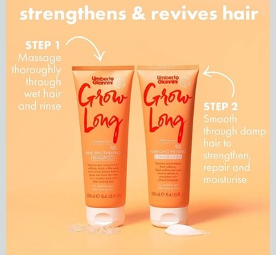 Umberto Giannini Grow Long Lengthening Shampoo & Conditioner je 250 ml UVP18 
