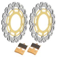 For Yamaha YZF-R1 04-06 FZ1 Fazer 06-15 R1M 2015-21 MT-10 Front Brake Discs Pads