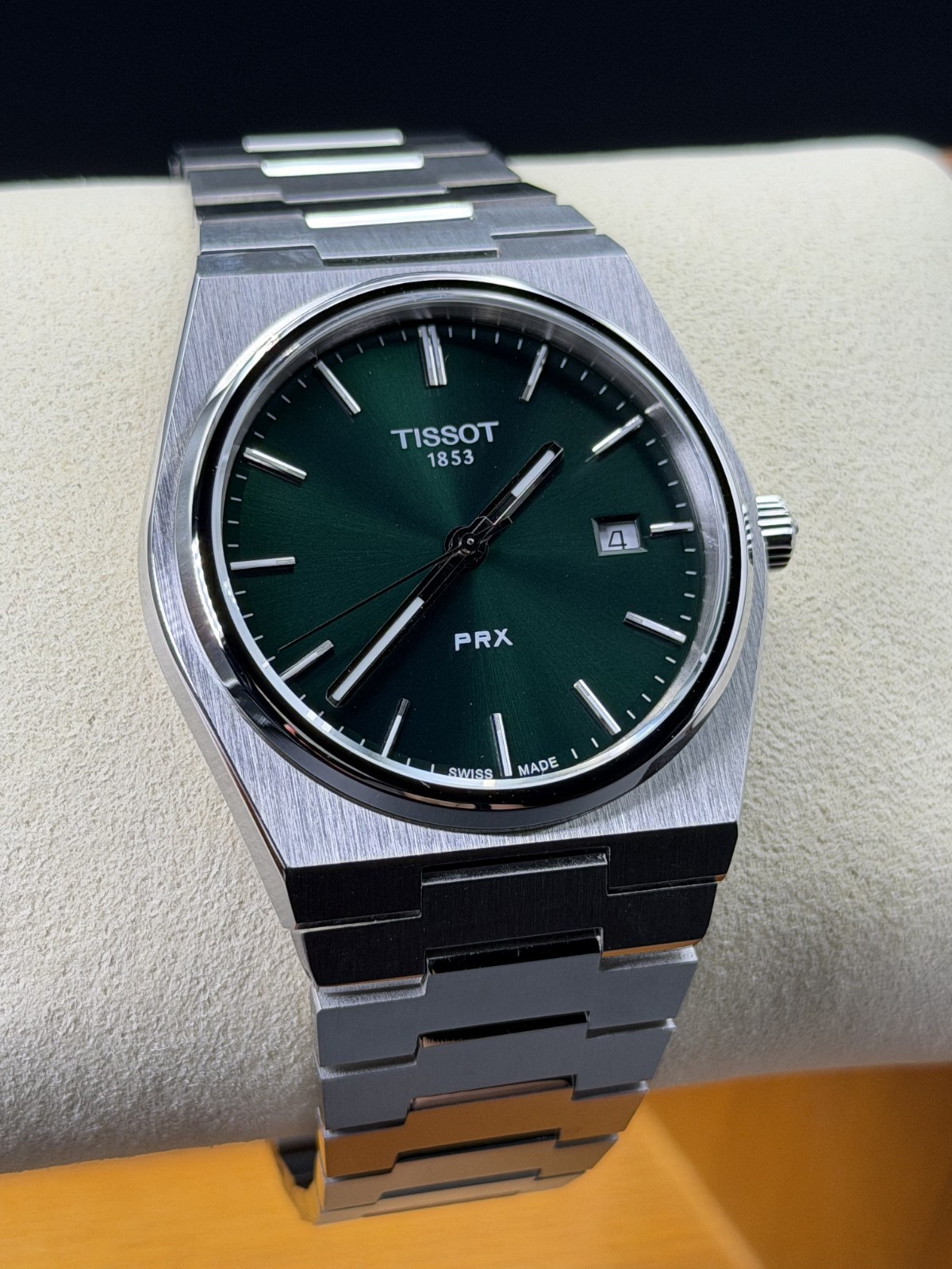 TISSOT CLASSIC PRX/316L GREEN STAINLESS STEEL WATCH T137.410.11.091.00 (40mm)