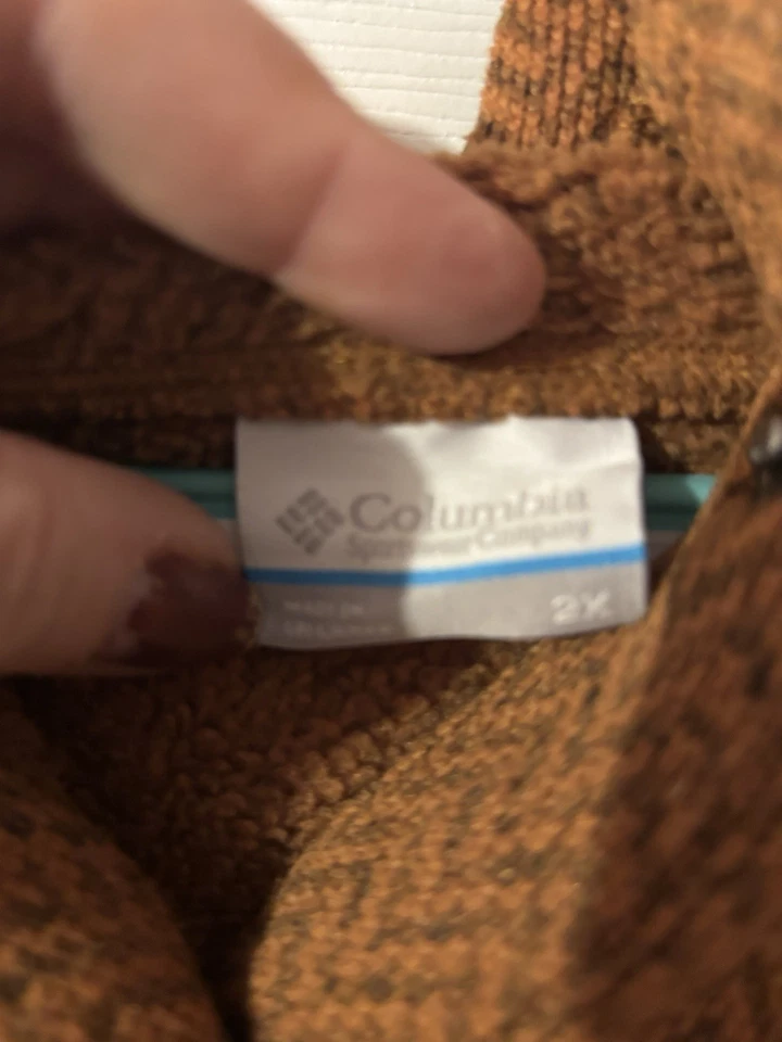 Sudadera con capucha suéter marrón Columbia para mujer 2x puesta en venta. Mangas largas Foto 4 de 4