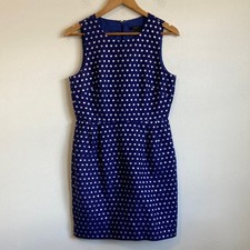 J. Crew Blue Polka Dot Mini Dress Size 6