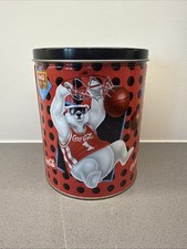 Coca Cola Tin Polar Bear Slam Dunk Sports Collectible Can 7.5” Tall Vintage 1997