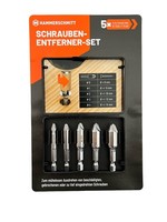 Hammerschmitt Schrauben-Entferner-Set, Schraubenausdreher Linksausdreher 5Er Set