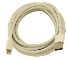 10ft Genuine Lightning MFi-Certified USB Cable Sync and Charge White