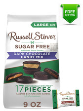 Russell Stover Sugar Free Dark Chocolate Mix Standup Bag, 9oz