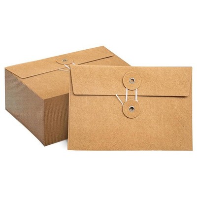 3X(40 StüCk Kraftpapier-UmschläGe mit Kordelverschluss, Projekttaschen, Dok6652