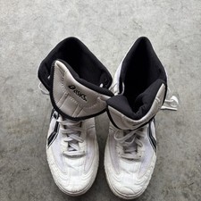 Vintage 90s Rare ASICS White And Black Rulon Gel Assault Wrestling Shoes 10.5