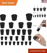 27 Pack 10 Assorted Sizes - Tapered Lab Bungs Solid Rubber Stoppers