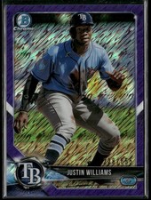 2018 Bowman Chrome #BCP231 Justin Williams Purple Shimmer Refractor #/655