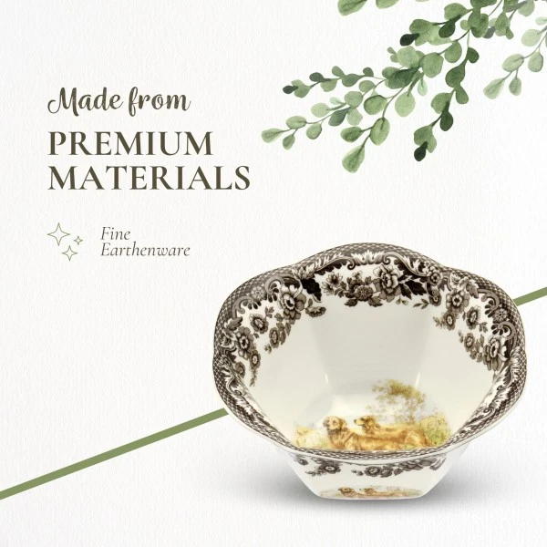 Spode Woodland Hunting Dogs Nut Bowl – Fine Porcelain - Image 4 of 4