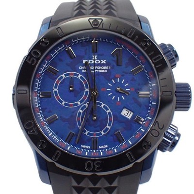 EDOX Chronoffshore 1 Chronograph 10221-37BU5-BUM5 Quarz blaues Zifferblatt He...