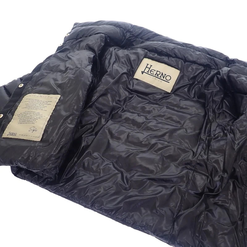 HERNO Iconico Sofia Puffer Jacket Black Nylon Siz… - image 4