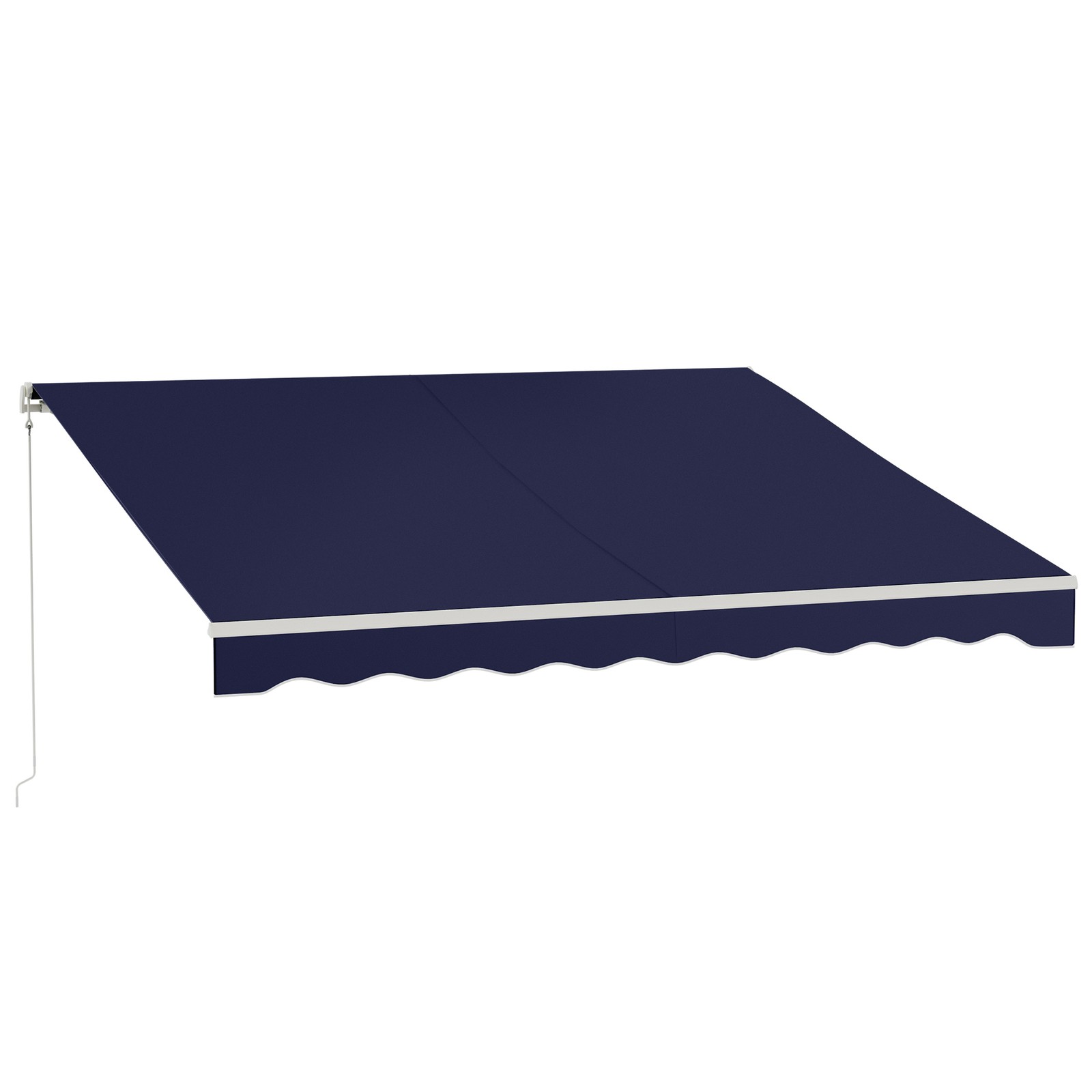 Outsunny 12' x 10' Electric Retractable Awning w/ Remote Controller, Dark Blue