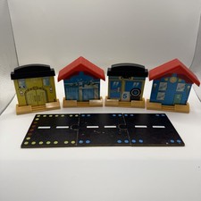 Wooden Train Track Road & Buildings Bundle Toys R Us Brio Compatible