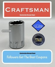 Craftsman Shallow Socket Metric 12 Drive 17mm 12 Point Cmmt44237  17 Mm
