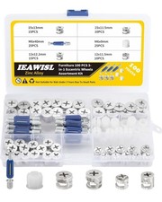 100 Cam  Assortment with Four Sizes, Lock Nuts, Connecting Bolts and Cross Dowel