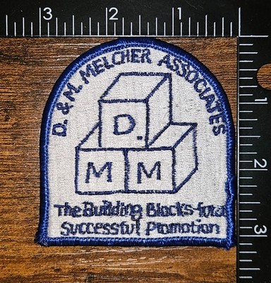 D & M Melcher Associates Company Advertising Logo Patch