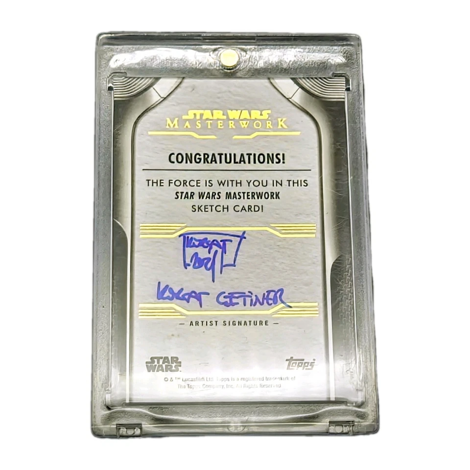 Topps Star Wars: Masterwork Sketch Card 1/1 Clone Helmet by Kursat Getiner - Image 2 of 2