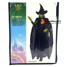 [01853761] Spirit Halloween Kids elphaba costume-wicked Sizes Vary
