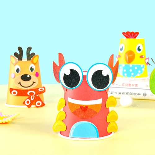 1 Set DIY Paper Cup Accessories Handmade Cups Decals Kids Handicraft ...