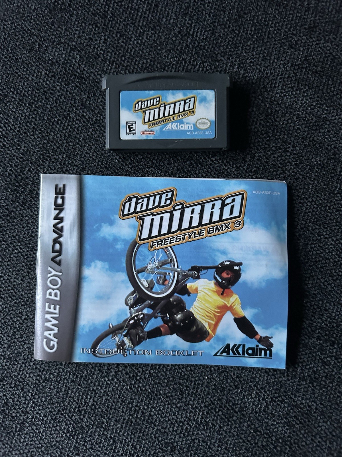 Dave Mirra Freestyle BMX 3 Nintendo Game Boy Advance GBA Game & Manual