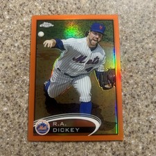 2012 Topps Chrome R.A. Dickey Orange Refractor 215