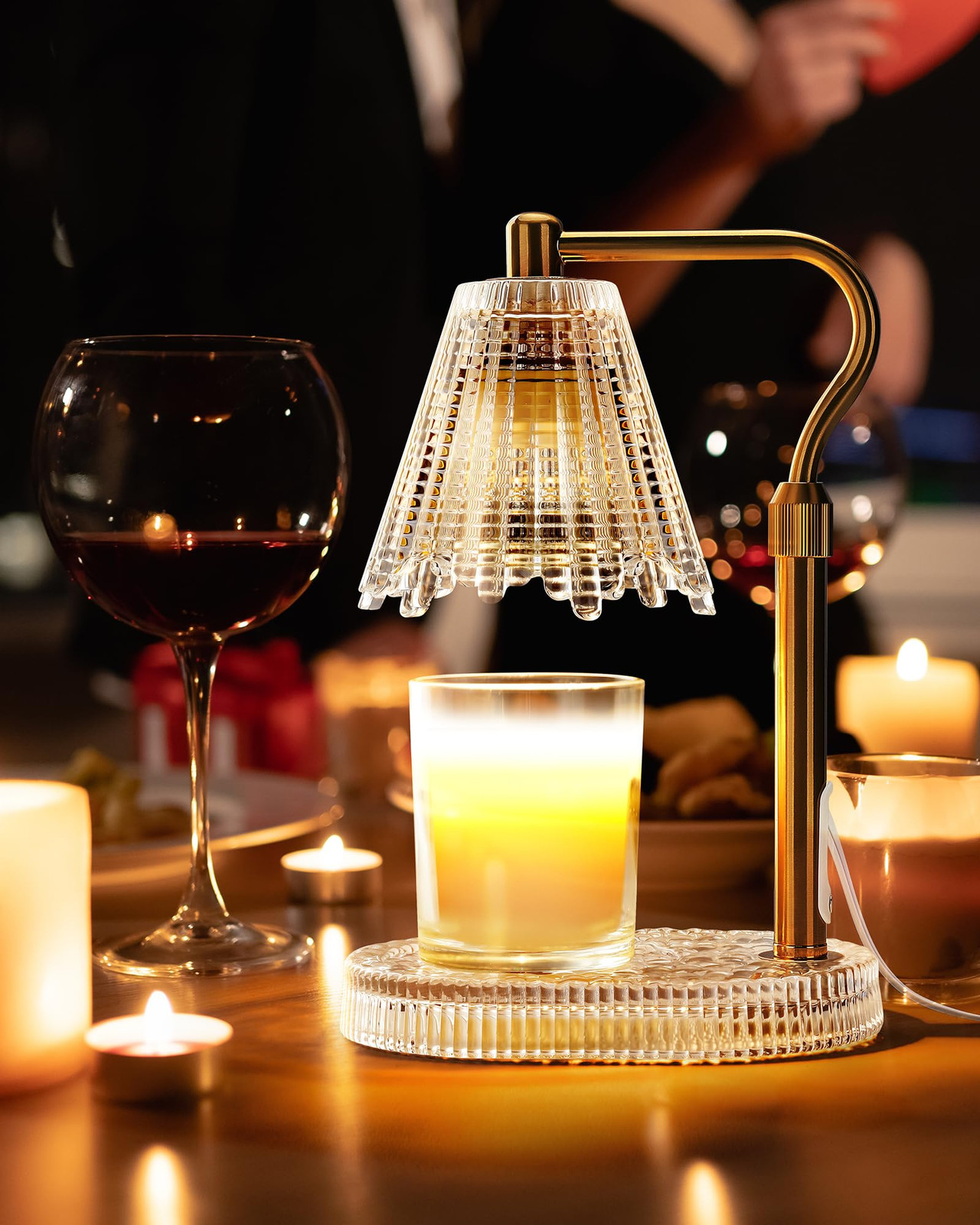 Candle Warmer Lamp with Timer Dimmer Glass Top for Jar Candles  -image