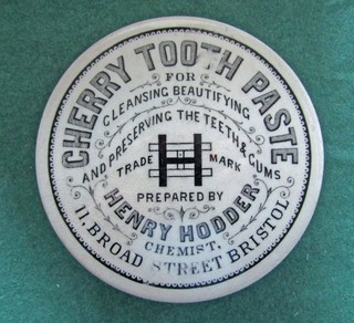 Vintage /Antique Bristol Pot Lid H Hodder Cherry Toothpaste