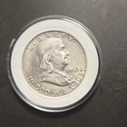 1963 Franklin Silver 1/2 Dollar No Mint Mark VF Condition. FBL