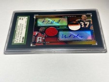 Andre Caldwell/Harry Douglas 2008 Bowman Sterling Dual Autograph Card 9 Auto /75