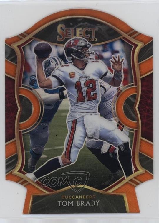 2020 Panini Select Concourse Orange Prizm Die-Cut Tom Brady #1 1k78