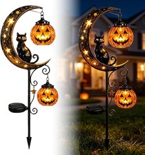 Halloween Solar Black Cat Garden Stake Light ...
