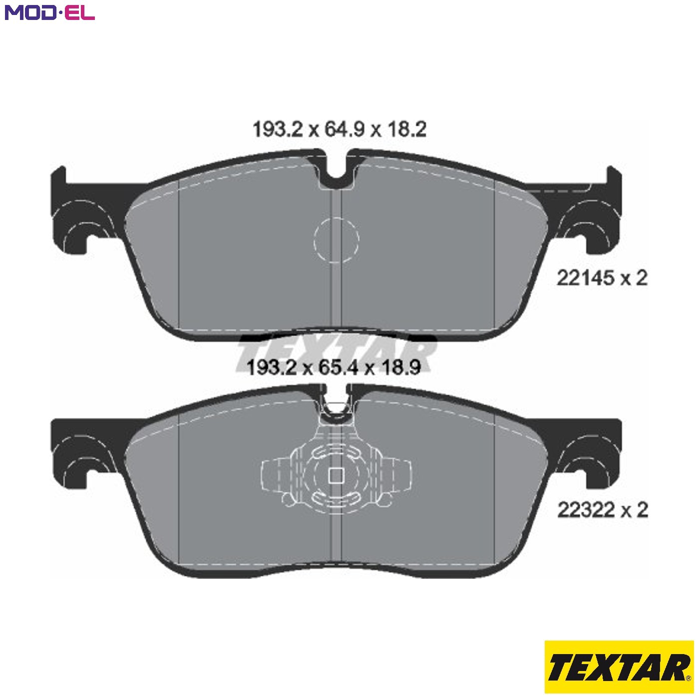 For Jaguar Land Rover Genuine OE Textar Brake Pads Full Set Of 4 Front 2214501 - Image 8