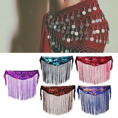 Belly Dance Rock Hip Schal Outfit mit Quasten für das Sommer Beach Tango