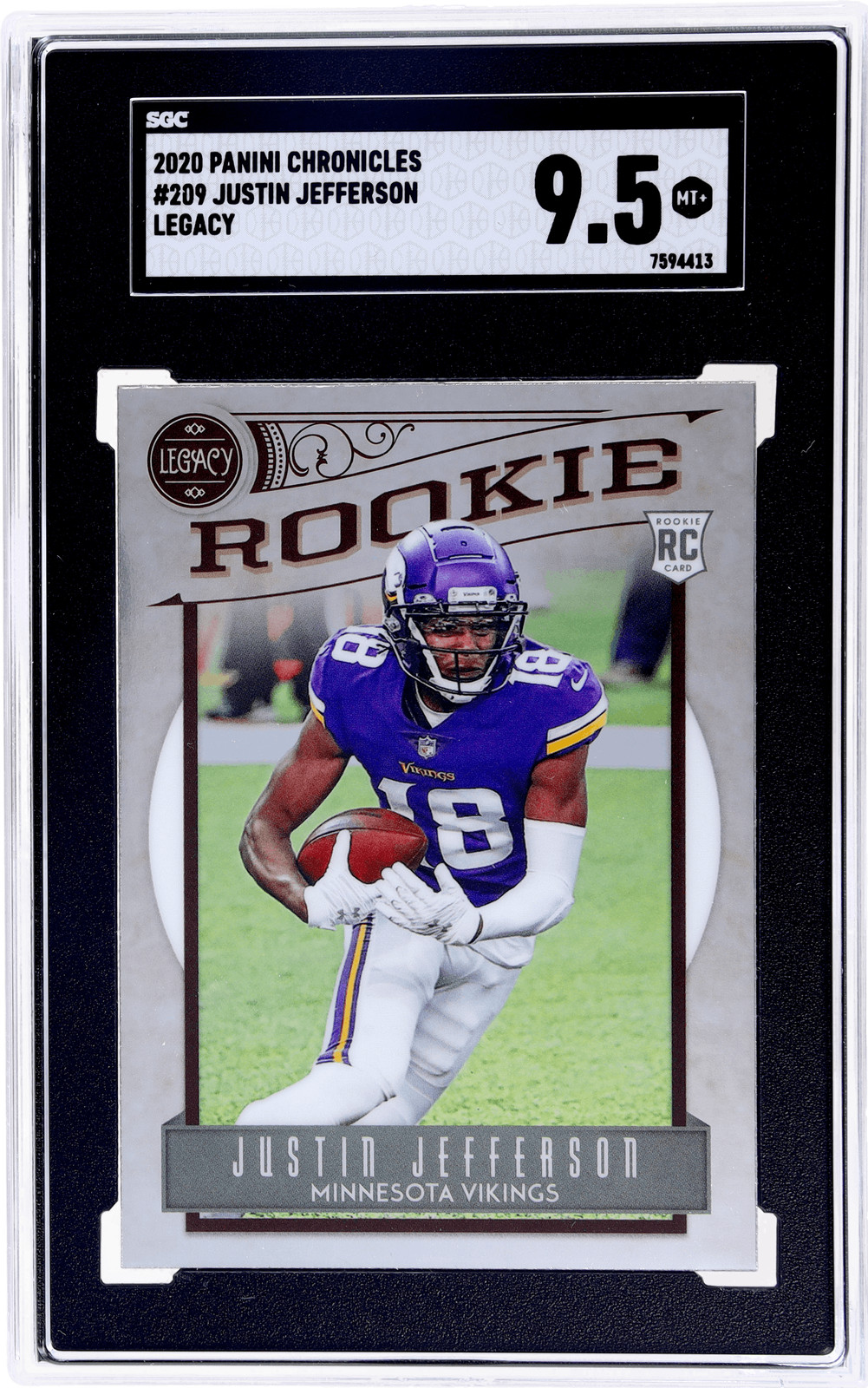 2020 Panini Chronicles Justin Jefferson Legacy #209 SGC 9.5 Rookie RC