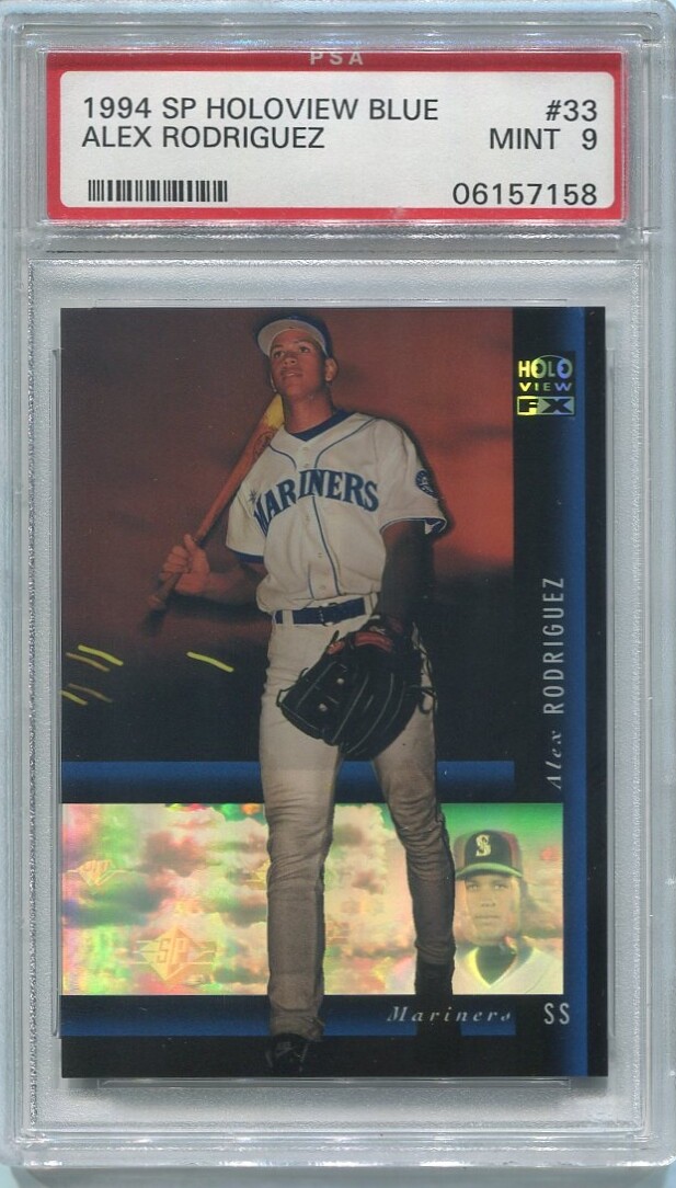 1994 SP Blue Holoview #33  ALEX RODRIGUEZ Seattle Mariners PSA 9 MINT Rookie Yr