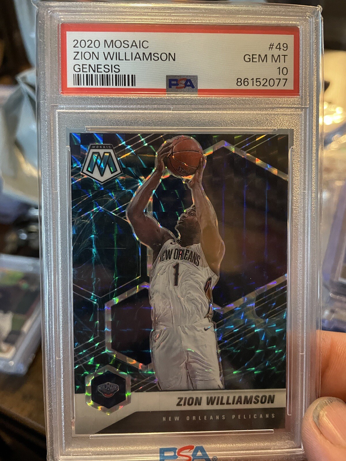2020-21 Panini Mosaic - Mosaic Genesis Prizm #49 Zion Williamson