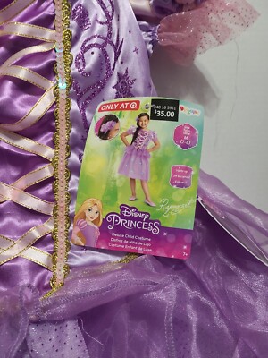 strapless open back dress Disney Princess Toddler Girl Rapunzel Ruffled Longsleeves Tulle Dress