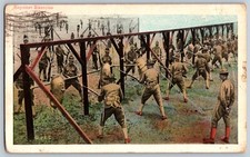 WWI Bayonet Exercises Postcard WWI