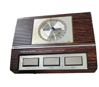 Vintage Realistic WEATHERADIO TIMEKUBE Model 12-148 Tested - Works
