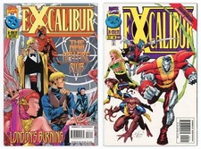 Excalibur #96 & 101 (NM+ SET) 1st app UK Hellfire Club & Dept MI:13 1996 Marvel