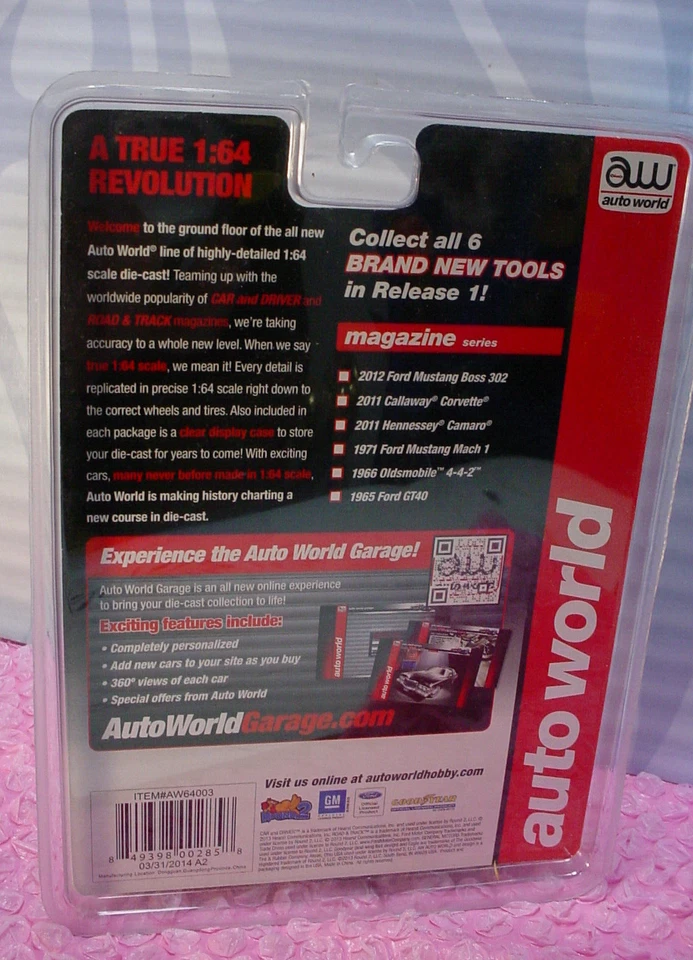 2013 Auto World 2012 FORD MUSTANG BOSS 302 #1 ∞red∞Car and Driver∞ - Image 3 of 3