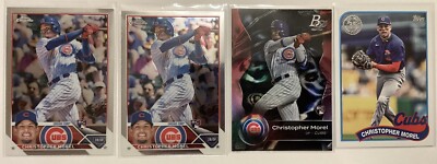 2023 Topps Chrome Christopher Morel RC #198 (x2) +2 Rookie Lot Bowman Platinum